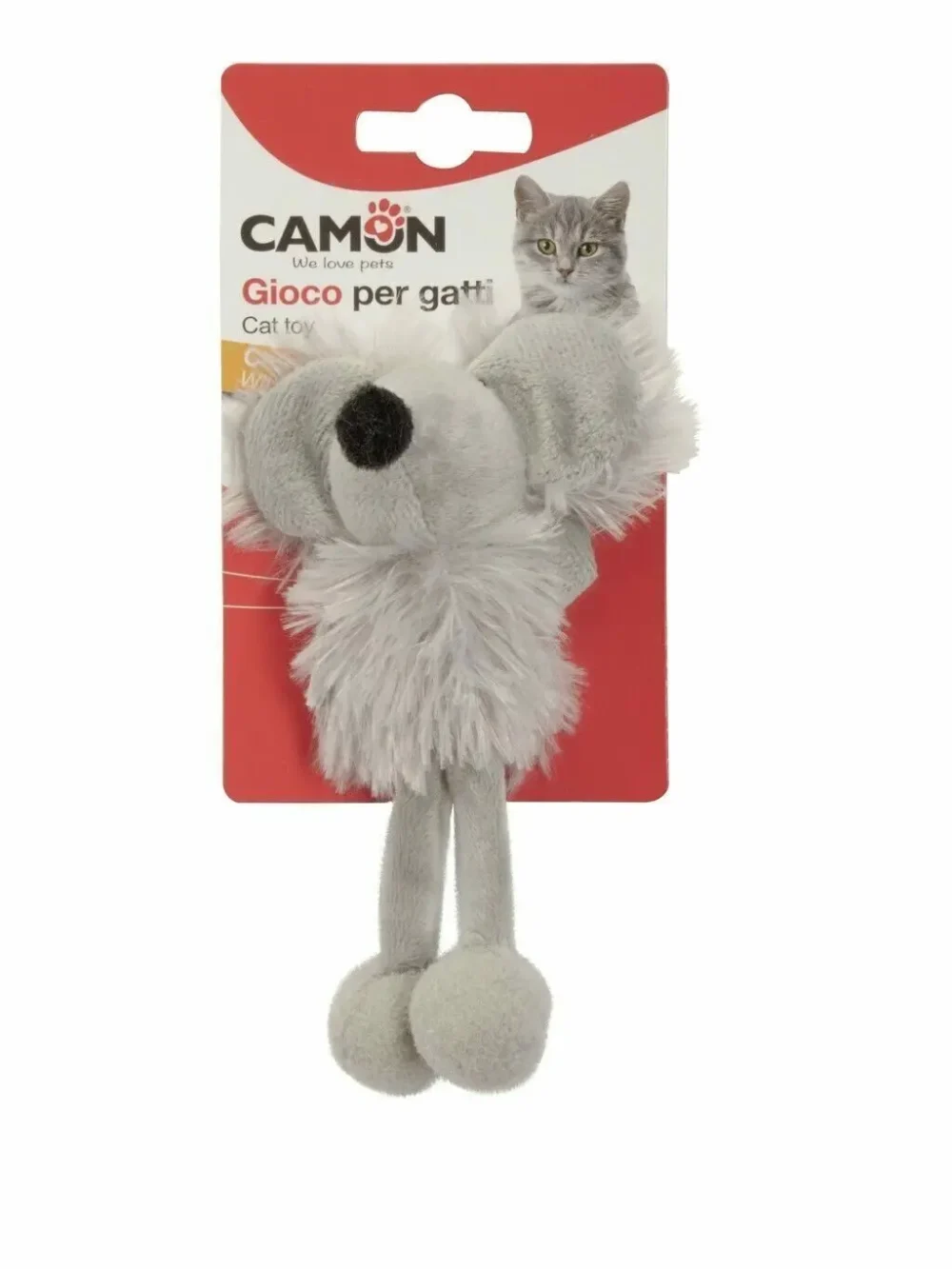 Camon плюшевая игрушка для кошек. Мышь с большими ушами и мятой