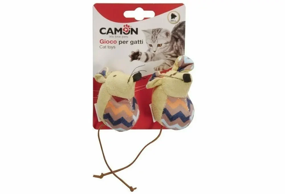 Camon Игрушка для кошек, "Мышь Зигзаг" с бубенчиком