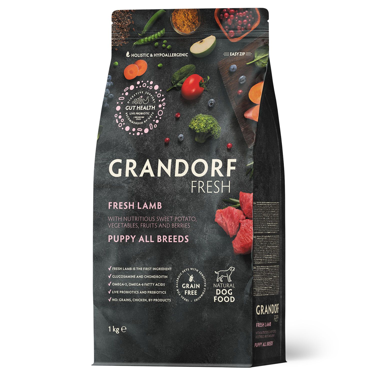7030823027.jpg Сухой корм GRANDORF Fresh Dog PUPPY Lamb&Sweet Potato (Свежее мясо ягненка с бататом для щенков) 1 кг / Грандорф