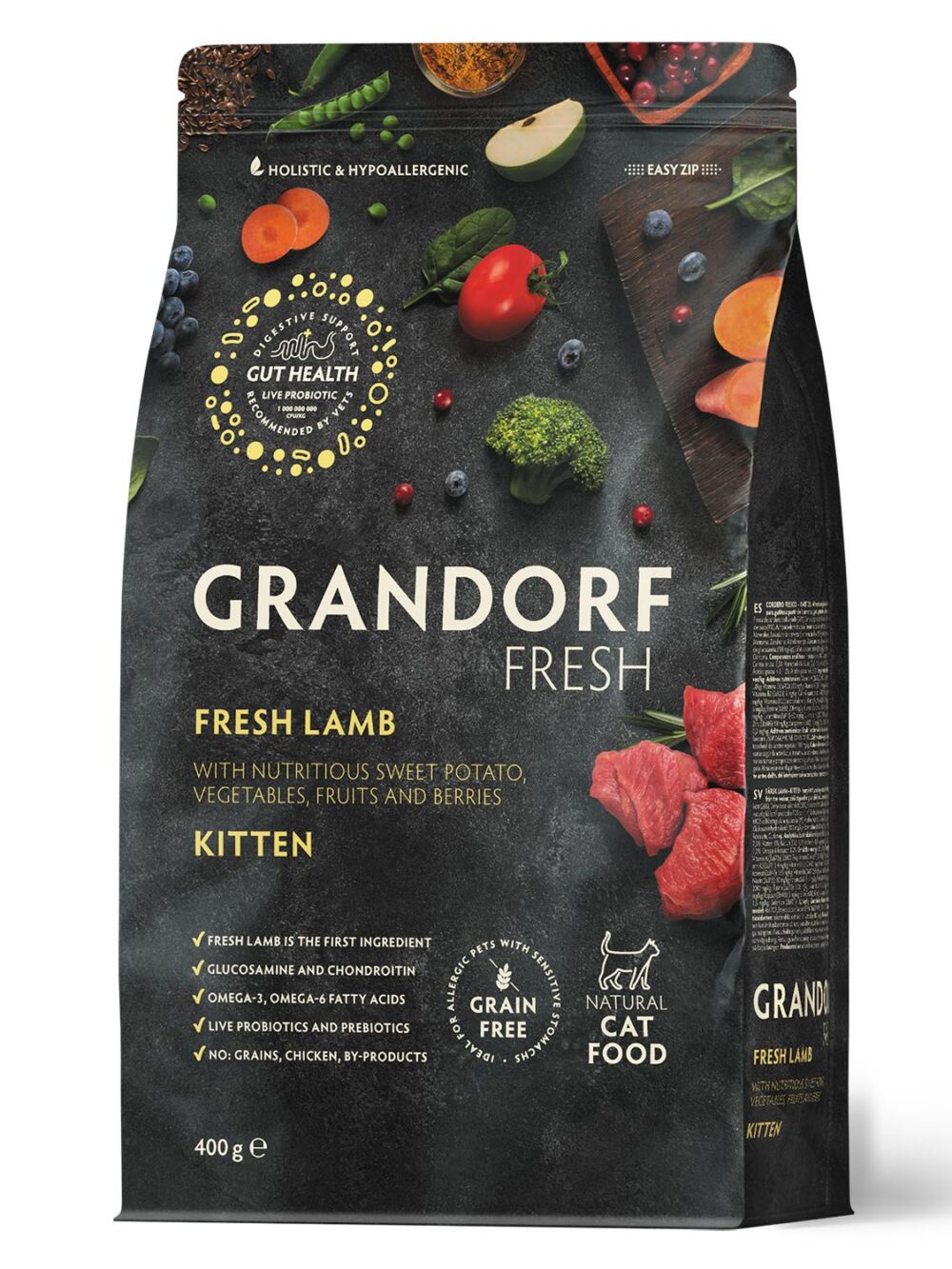 Сухой корм GRANDORF Fresh Cat KITTEN Lamb&Sweet Potato (Свежее мясо ягненка с бататом для котят) 400 г / Грандорф